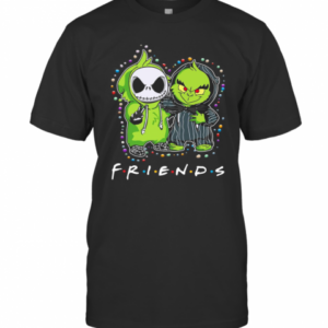 Baby Jack Skeleton And Baby Green Friends Light Christmas T-Shirt