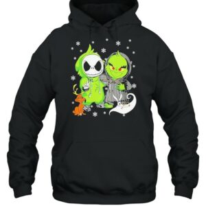 Baby Jack Skellington And Baby Grinch Happy Christmas Shirt 3