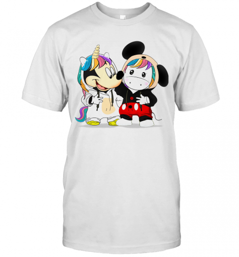 Baby Mickey Mouse And Baby Unicorn T-Shirt Baby Mickey Mouse And Baby Unicorn T-Shirt