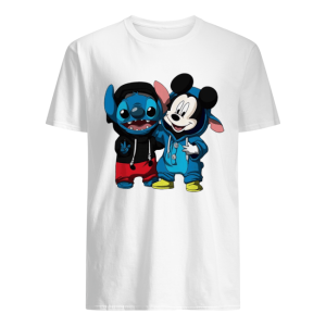 Baby Stitch and Mickey mouse shirt
