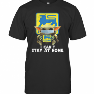 Baby Yoda Face Mask Hug Food Lion I Can’t Stay At Home T-Shirt