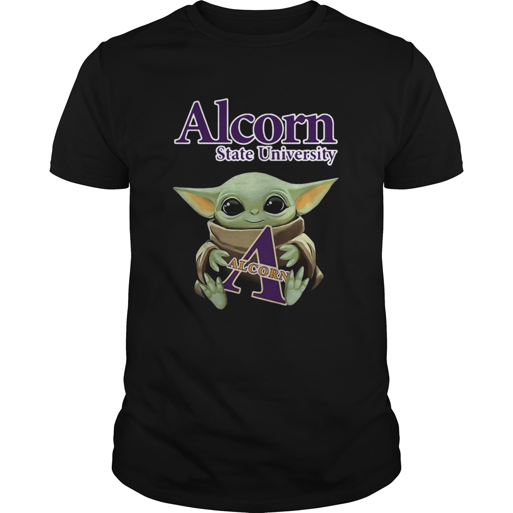 Baby Yoda Hug Alcorn State University shirt Baby Yoda Hug Alcorn State University shirt