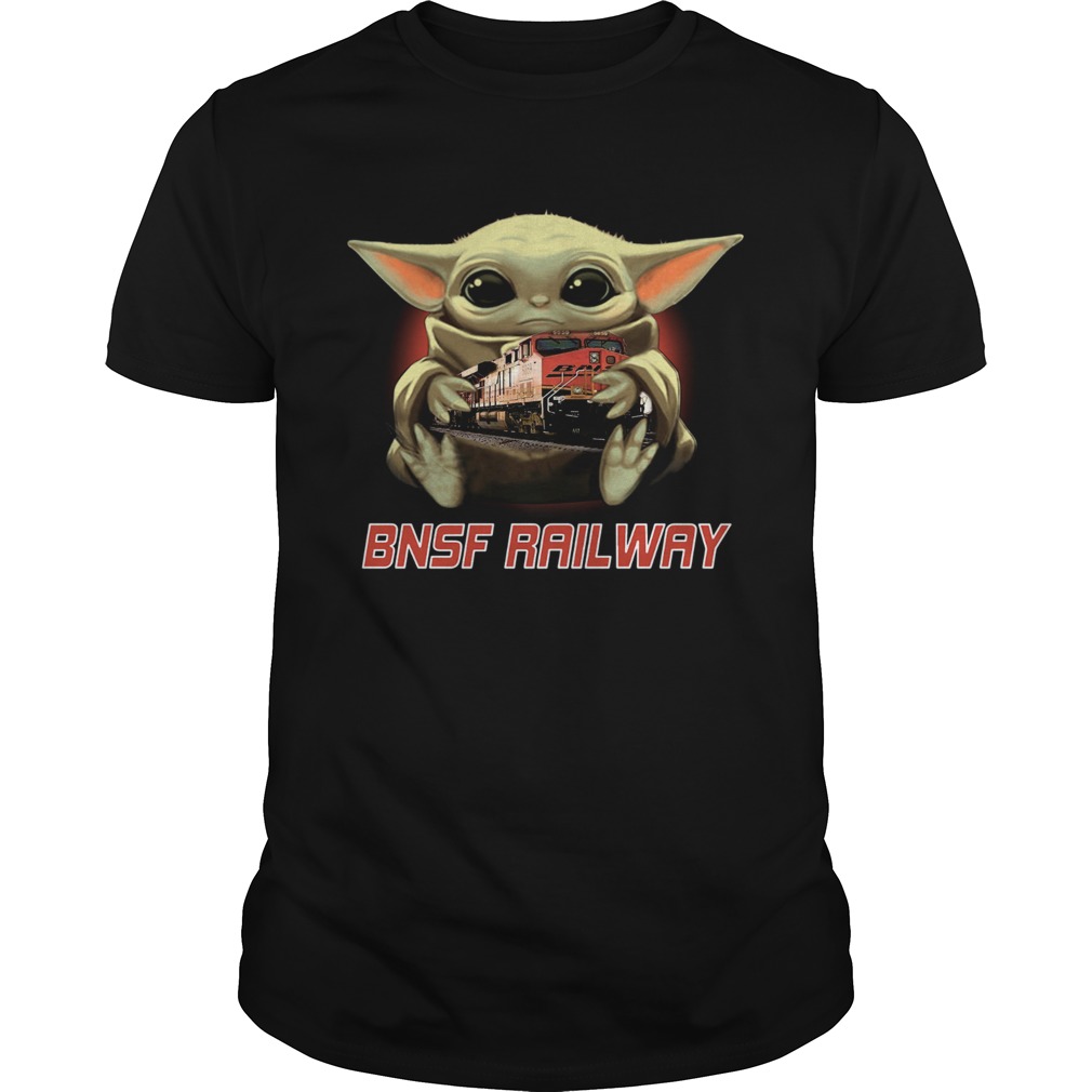 Baby Yoda Hug BNSF Railway shirt Baby Yoda Hug BNSF Railway shirt