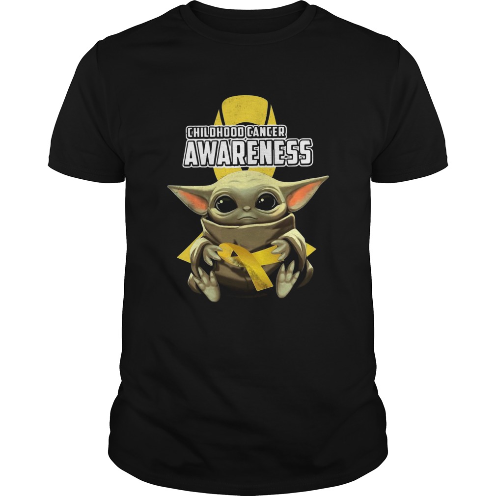 Baby Yoda Hug Childhood Cancer Awareness shirt Baby Yoda Hug Childhood Cancer Awareness shirt