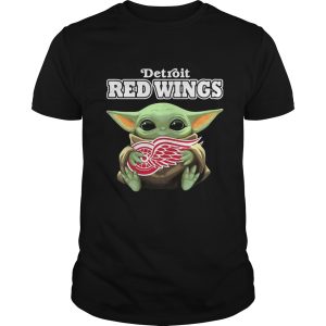 Baby Yoda Hug Detroit Red Wings shirt