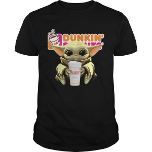 Baby Yoda Hug Dunkin Donuts shirt