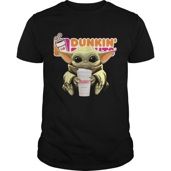 Baby Yoda Hug Dunkin Donuts shirt