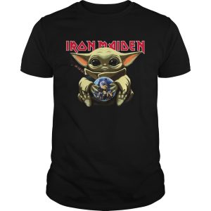 Baby Yoda Hug Iron Maiden shirt