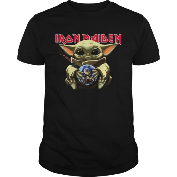 Baby Yoda Hug Iron Maiden shirt