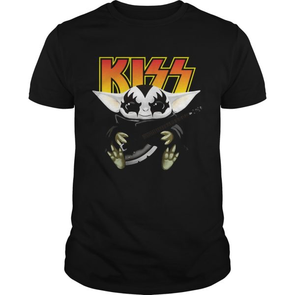 Baby Yoda Hug Kiss Guitar shirt