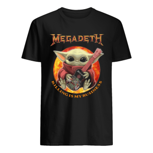 Baby Yoda Hug Megadeth Guitar Killing My Business shirt