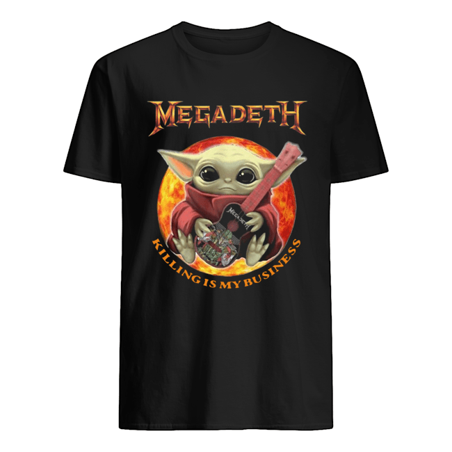 Baby Yoda Hug Megadeth Guitar Killing My Business shirt Baby Yoda Hug Megadeth Guitar Killing My Business shirt