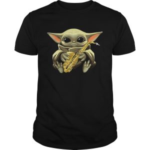 Baby Yoda Hug Saxophone shirt