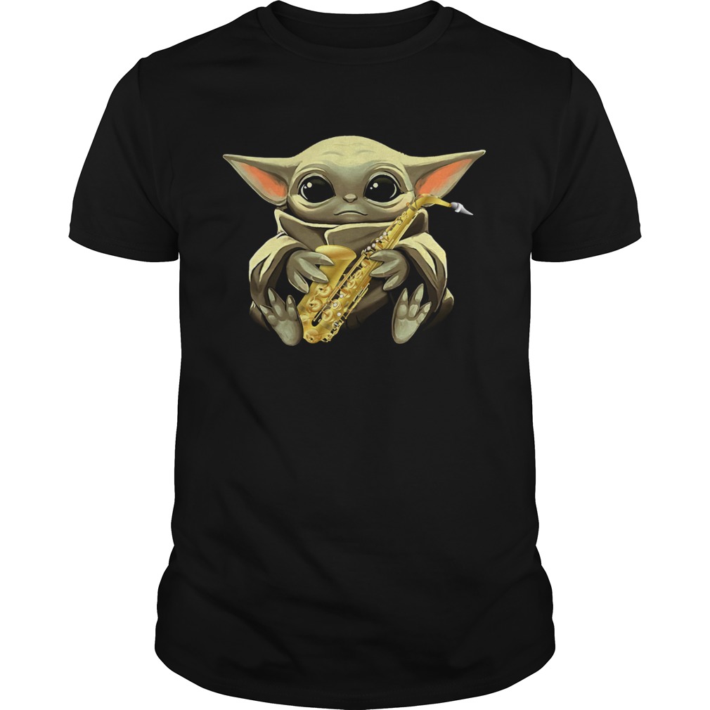 Baby Yoda Hug Saxophone shirt Baby Yoda Hug Saxophone shirt