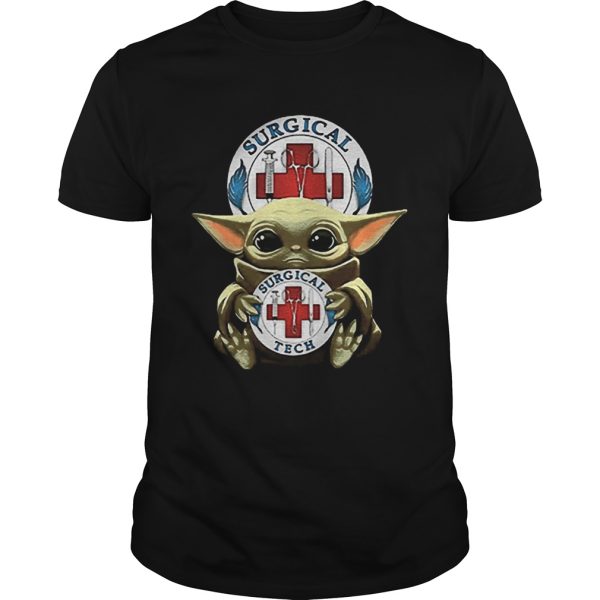 Baby Yoda Hug Surgical Tech Logo Star Wars shirt