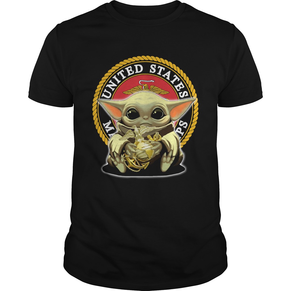 Baby Yoda Hug United States Marine Corps shirt Baby Yoda Hug United States Marine Corps shirt