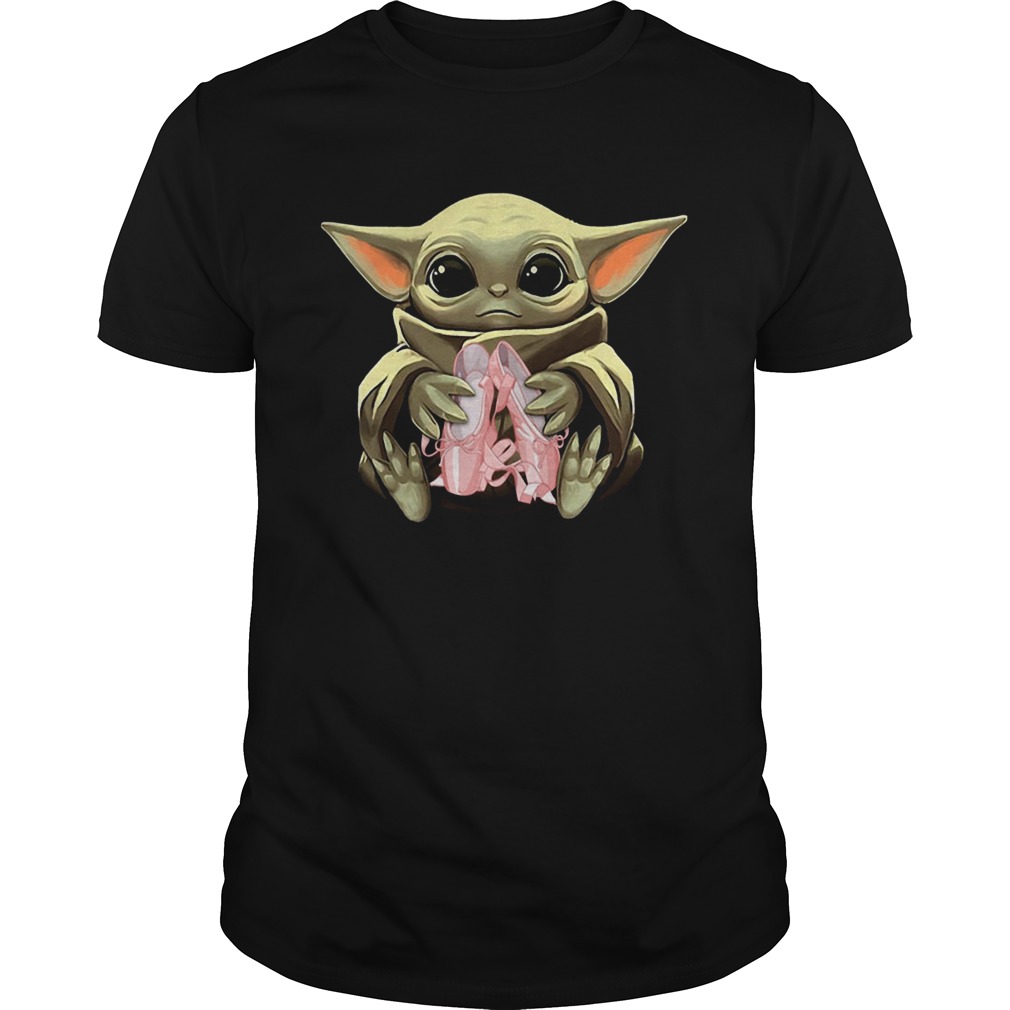 Baby Yoda Hugging Ballet Shoes shirt Baby Yoda Hugging Ballet Shoes shirt