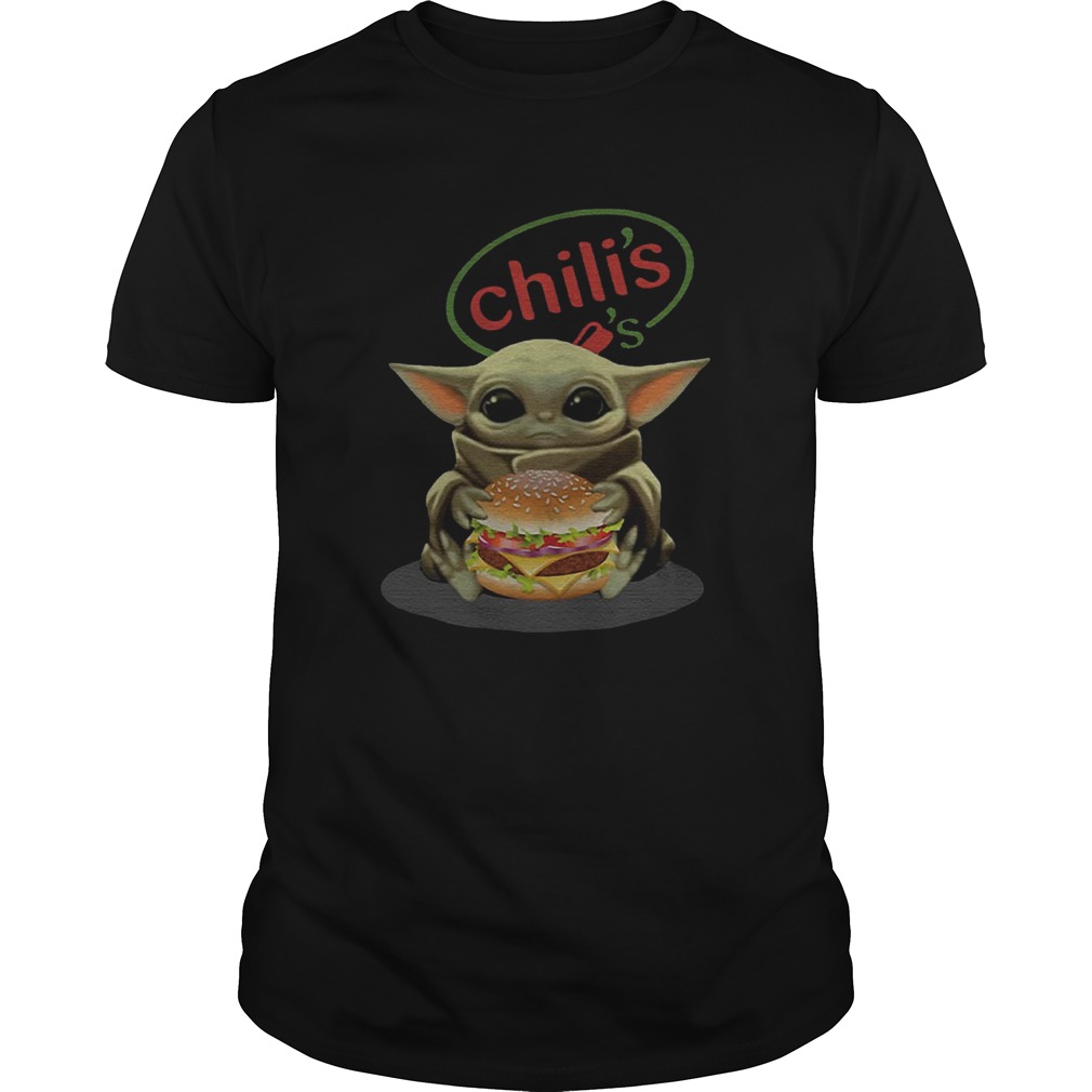 Baby Yoda Hugging Chilis Burger shirt Baby Yoda Hugging Chilis Burger shirt