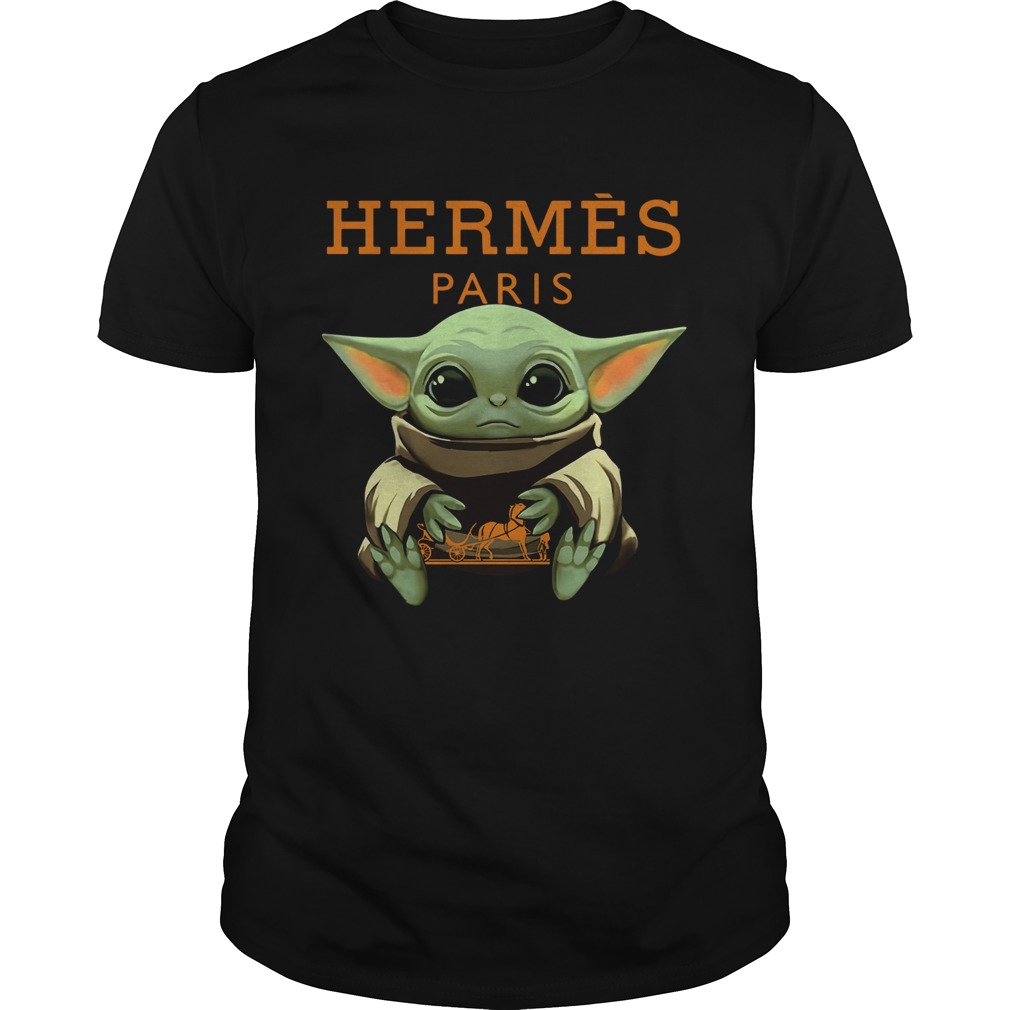 Baby Yoda Hugging Hermes Paris shirt Baby Yoda Hugging Hermes Paris shirt