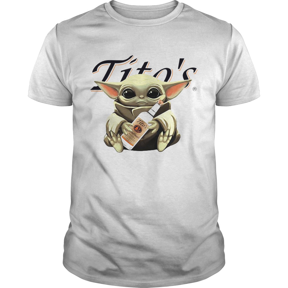 Baby Yoda Hugging Titos Vodka shirt Baby Yoda Hugging Titos Vodka shirt