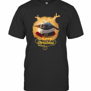 Baby Yoda Reindeer Merry Christmas T-Shirt