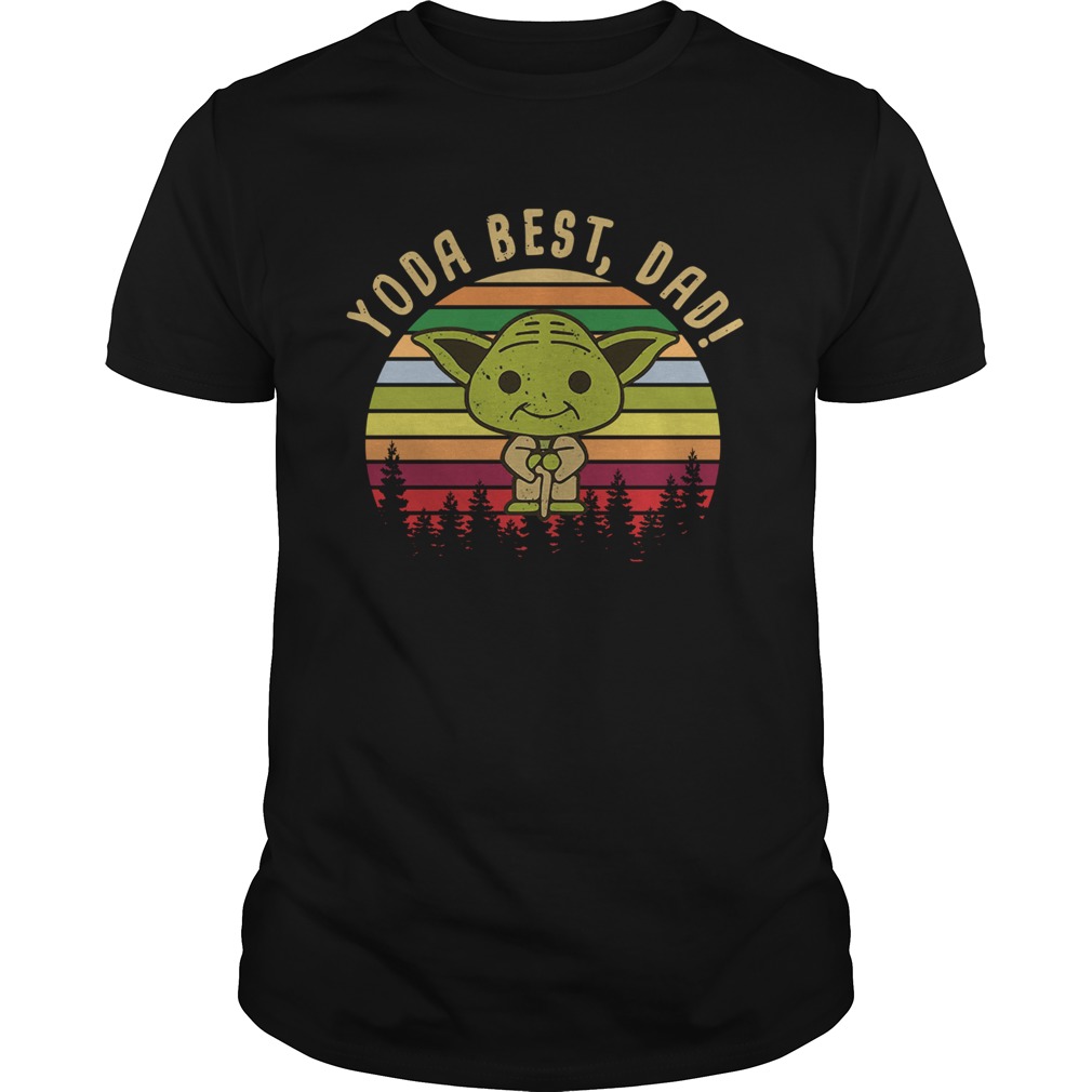 Baby Yoda best dad vintage sunset shirt Baby Yoda best dad vintage sunset shirt