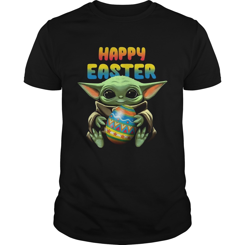 Baby Yoda hug Happy Easter shirt Baby Yoda hug Happy Easter shirt