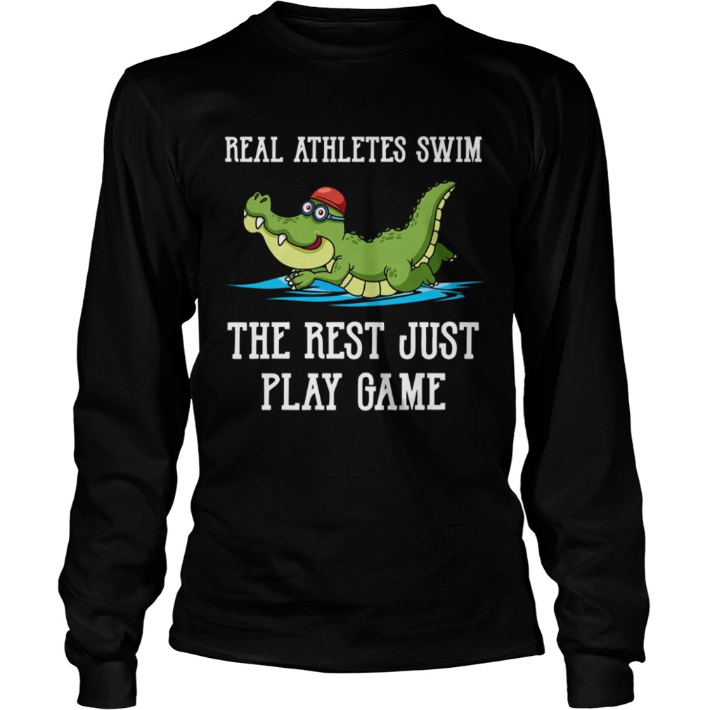 Baby crocodile Real Athletes Swim The First Just Play Game shirt Baby crocodile Real Athletes Swim The First Just Play Game shirt