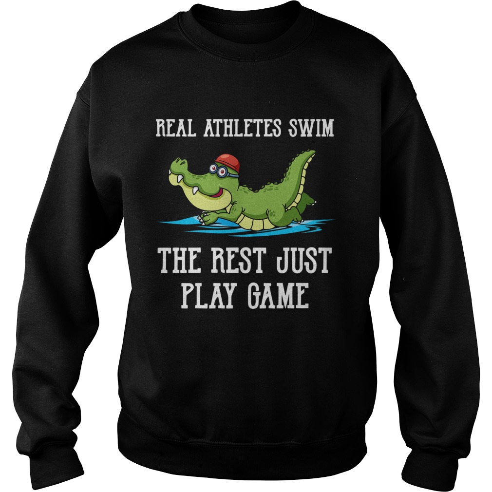 Baby crocodile Real Athletes Swim The First Just Play Game shirt Baby crocodile Real Athletes Swim The First Just Play Game shirt