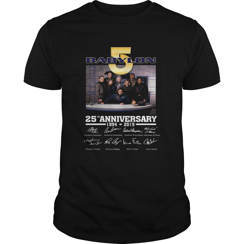 Babylon 5 25th Anniversary 19942019 Signatures shirt Babylon 5 25th Anniversary 19942019 Signatures shirt