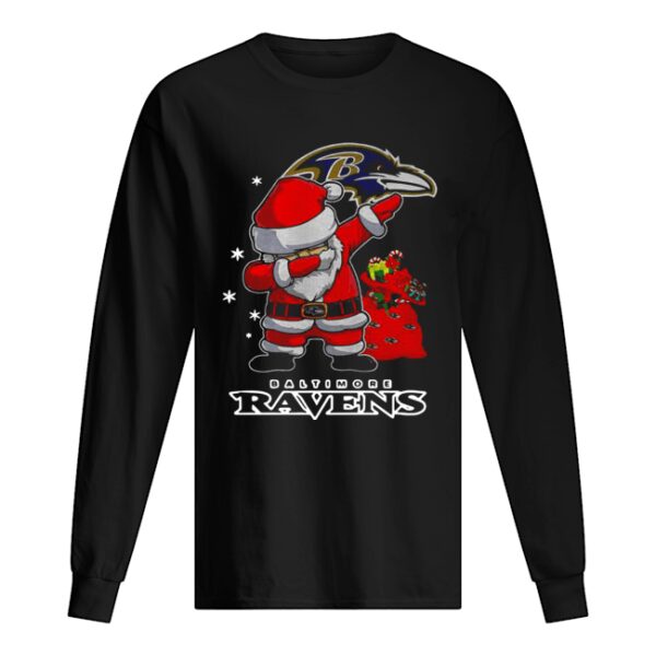 Baltimore Ravens Santa dabbing Christmas shirt