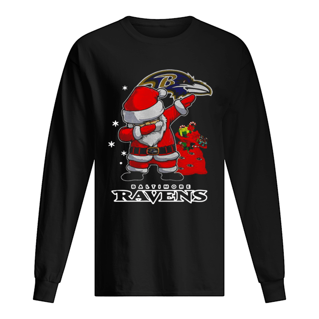Baltimore Ravens Santa dabbing Christmas shirt Baltimore Ravens Santa dabbing Christmas shirt