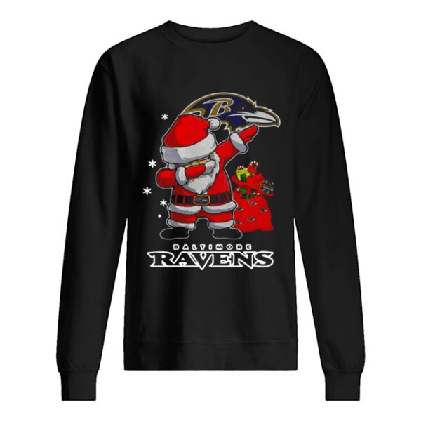 Baltimore Ravens Santa dabbing Christmas shirt