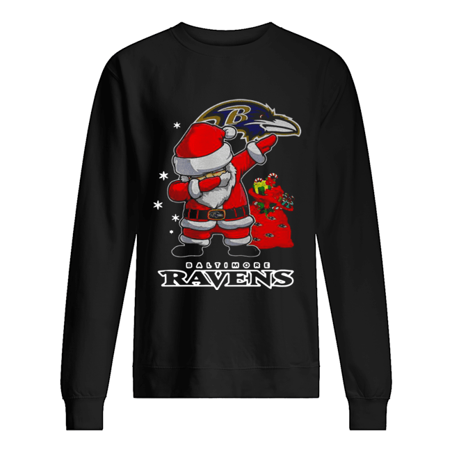Baltimore Ravens Santa dabbing Christmas shirt Baltimore Ravens Santa dabbing Christmas shirt