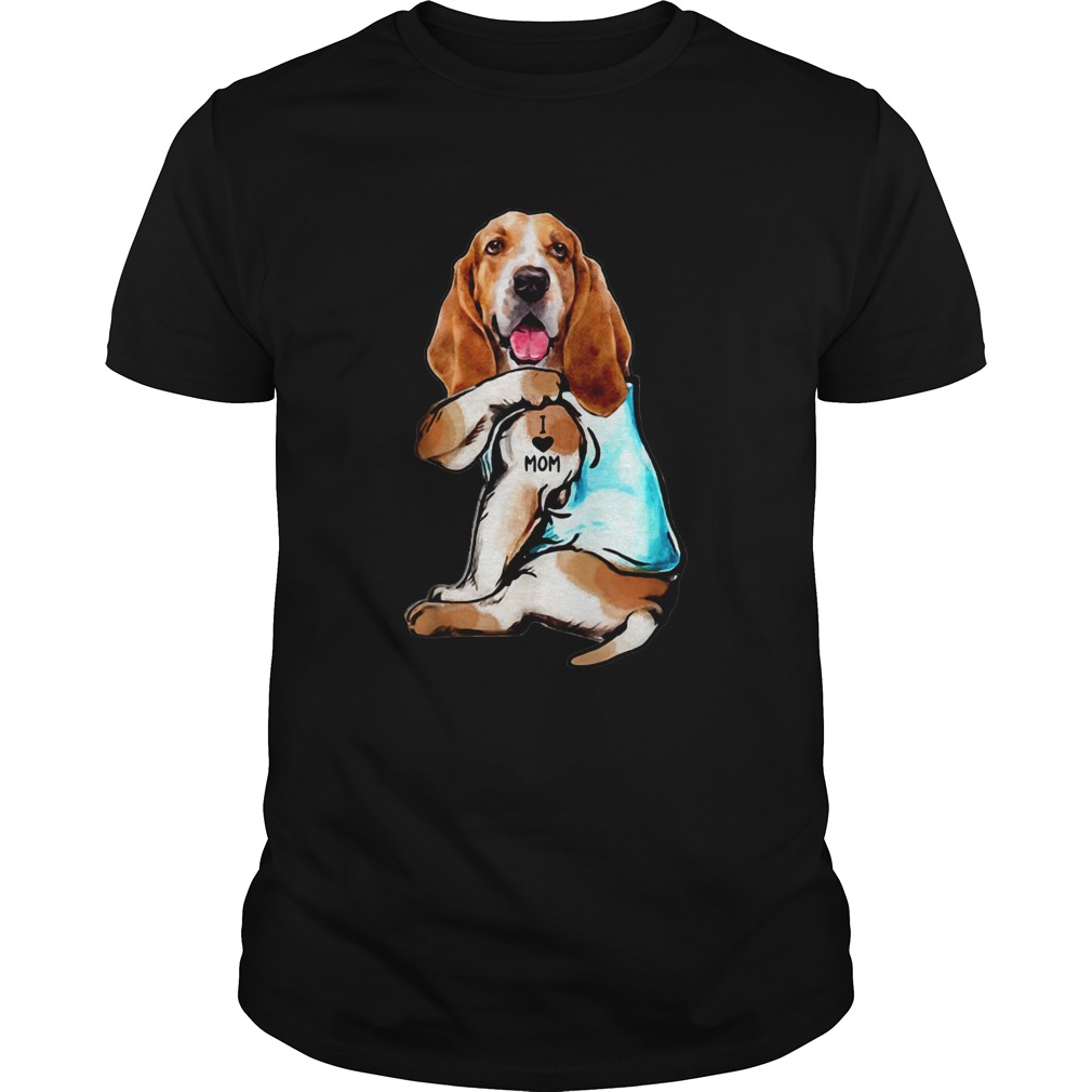 Basset Hound Tattoo I Love Mom shirt Basset Hound Tattoo I Love Mom shirt