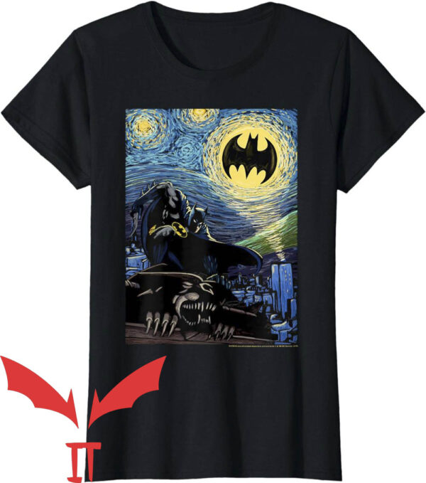 Batman Beyond T-Shirt Starry Night Style Painting