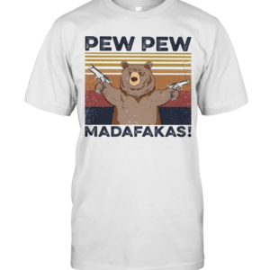 Bear Pew Pew Madafakas Vintage Retro T-Shirt
