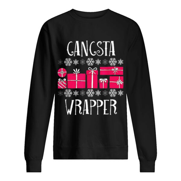 Beautiful Gangsta Wrapper Funny Christmas Party Gifts shirt