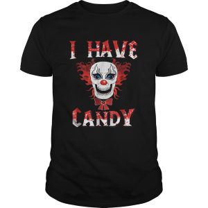 Beautiful I Have Candy Scary Clown CostumeCreepy Mask shirt L