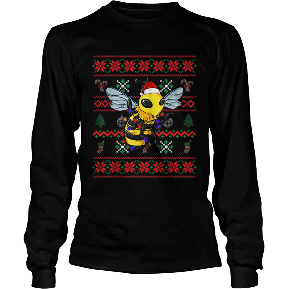 Bee Ugly Christmas Bee Santa Hat shirt Bee Ugly Christmas Bee Santa Hat shirt