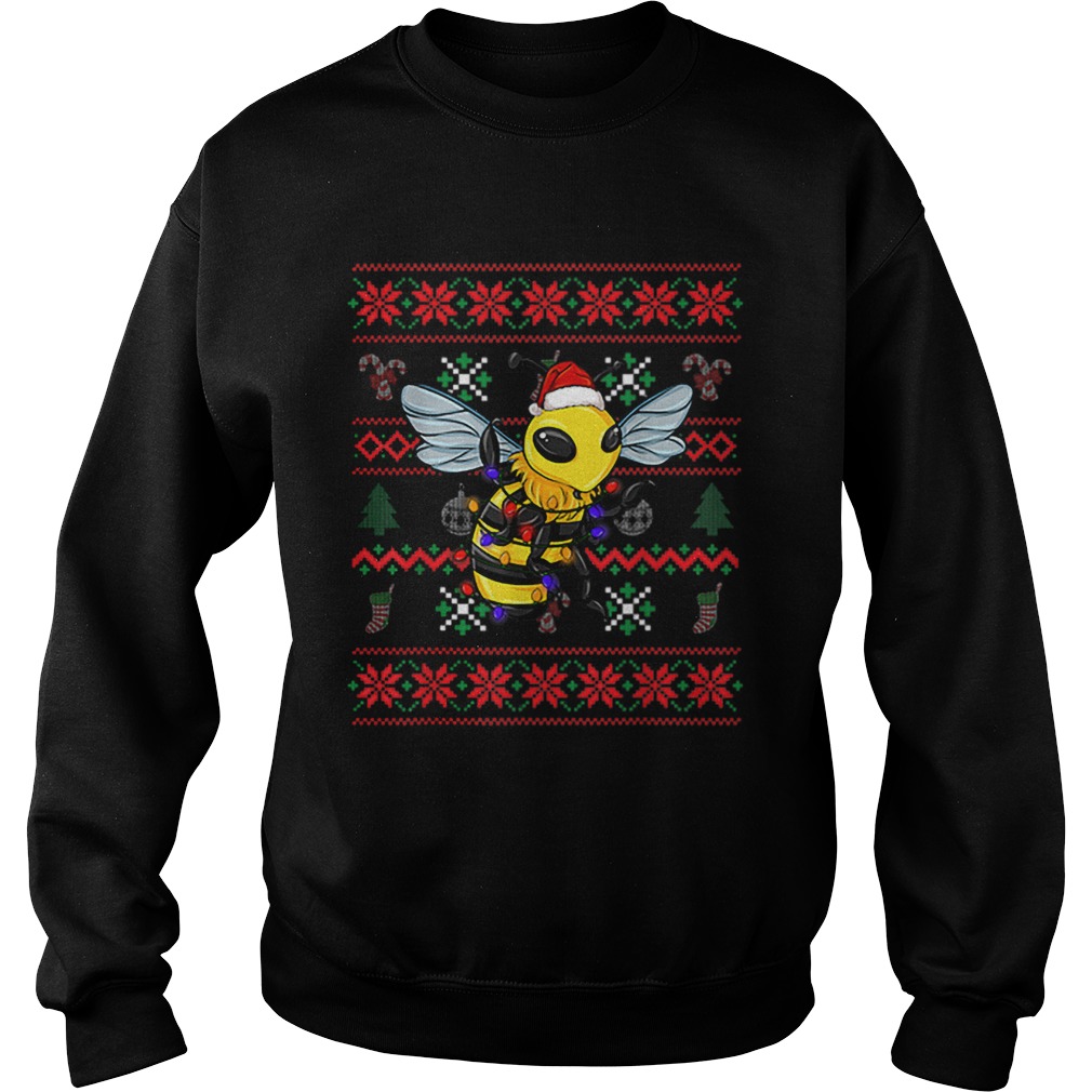 Bee Ugly Christmas Bee Santa Hat shirt Bee Ugly Christmas Bee Santa Hat shirt