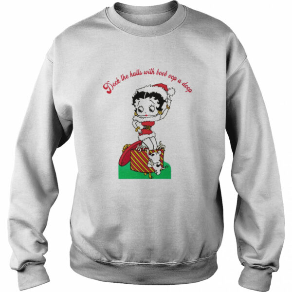 Betty Boop Deck the halls with boob oop a doop Christmas shirt