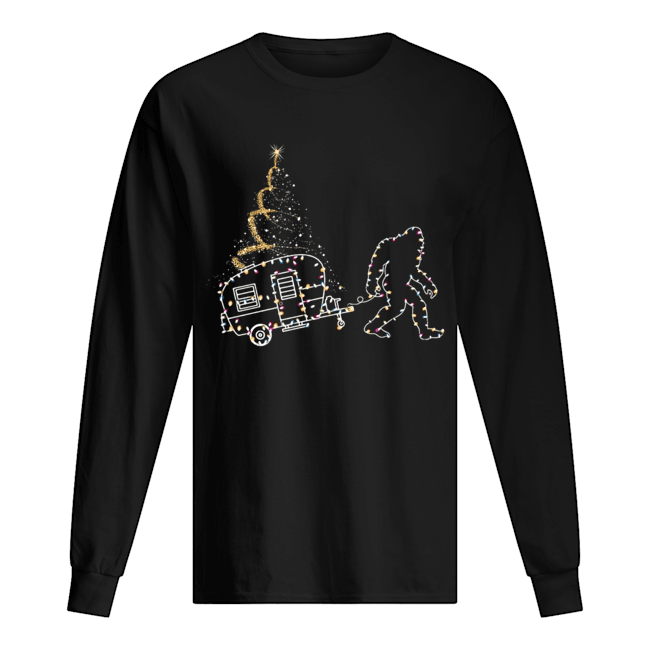 Bigfoot camper christmas tree t-shirt Bigfoot camper christmas tree t-shirt