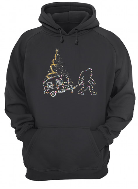 Bigfoot camper christmas tree t-shirt Bigfoot camper christmas tree t-shirt
