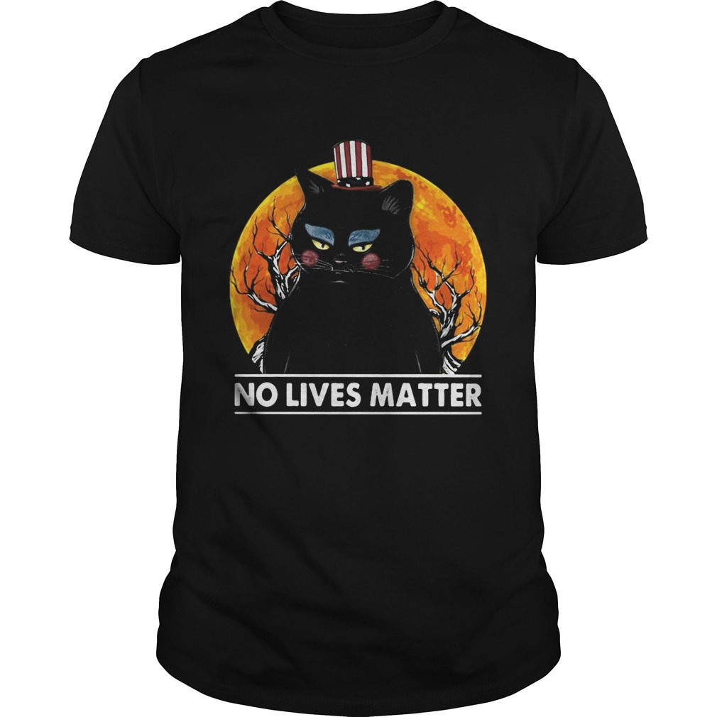 Black Cat No lives matter sunset shirt Black Cat No lives matter sunset shirt