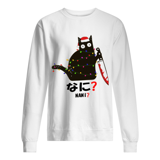 Black Cat Santa Knife Nani Christmas shirt Black Cat Santa Knife Nani Christmas shirt