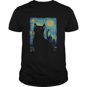 Black Cat Van Gogh shirt