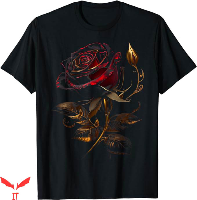 Black Rose T-Shirt Deep Red Black And Gold Rose Trending Black Rose T-Shirt Deep Red Black And Gold Rose Trending