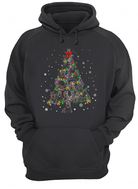Black Scottie Christmas Tree T-Shirt Black Scottie Christmas Tree T-Shirt