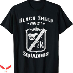 Black Sheep T-Shirt Squadron VMA-214 WWII Vintage T-Shirt